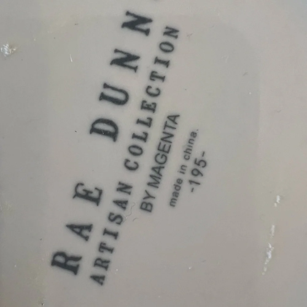 Rae Dunn Cream Ceramic Hair and Face bathroom organizer Duo cups